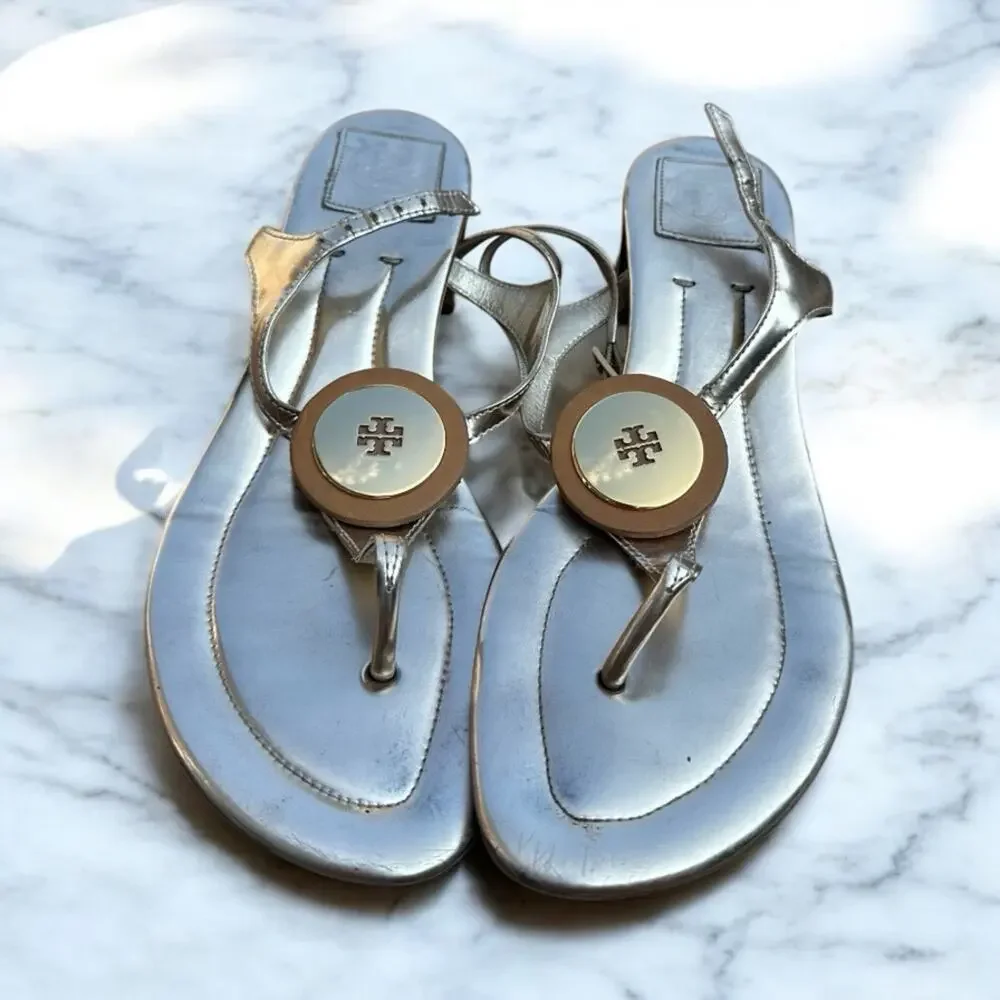 Tory Burch Gold Women's Heel Sandals size 8.5 Women’s